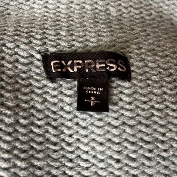 Express Wool Acrylic Blend Open Sweater Cardigan. Seafoam color. Size SP - Picture 8 of 9